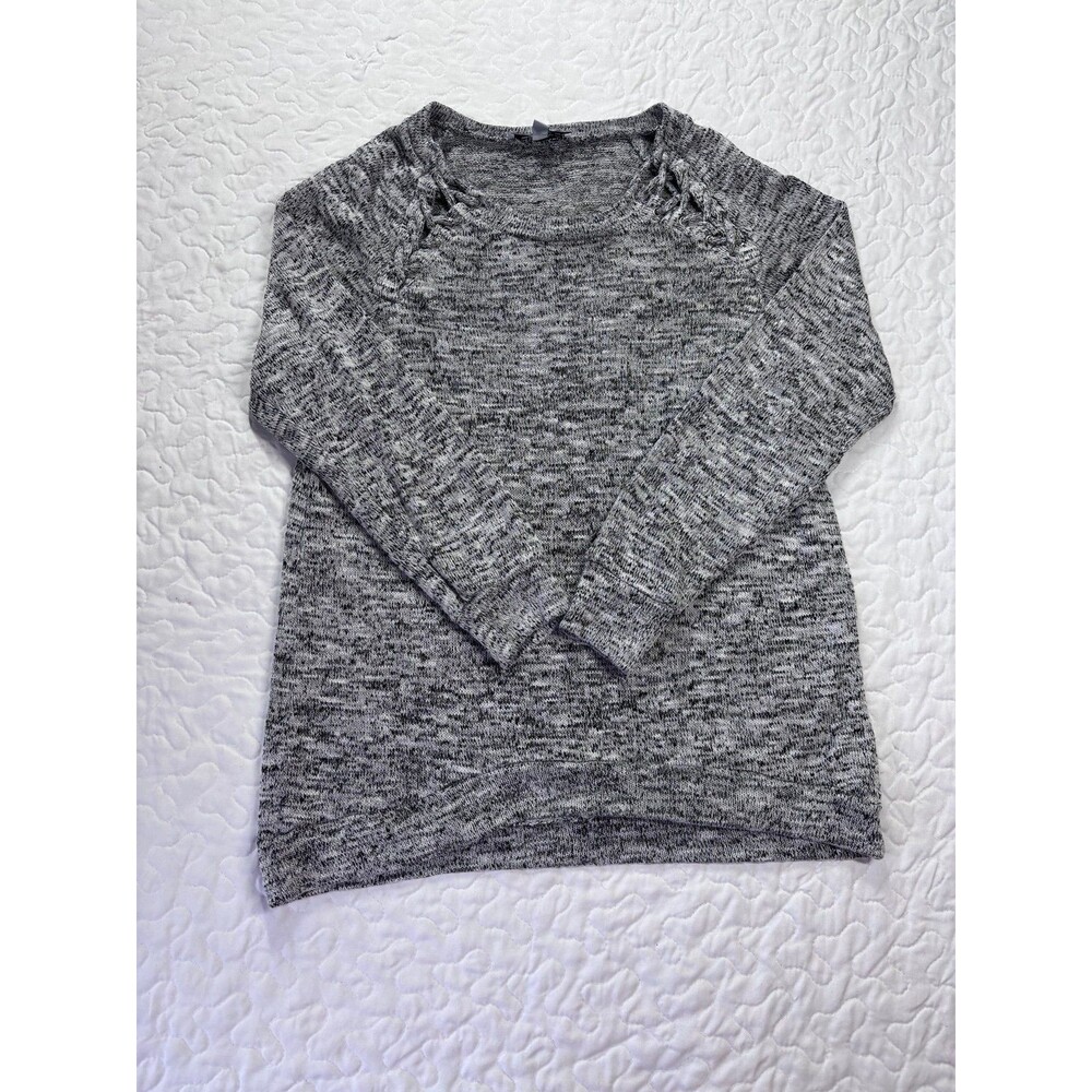 Moa Moa Grey Long Sleeve Crewneck Soft Knit Sweater size small